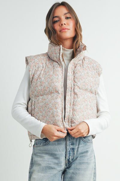 Pixie Floral Puffer Vest