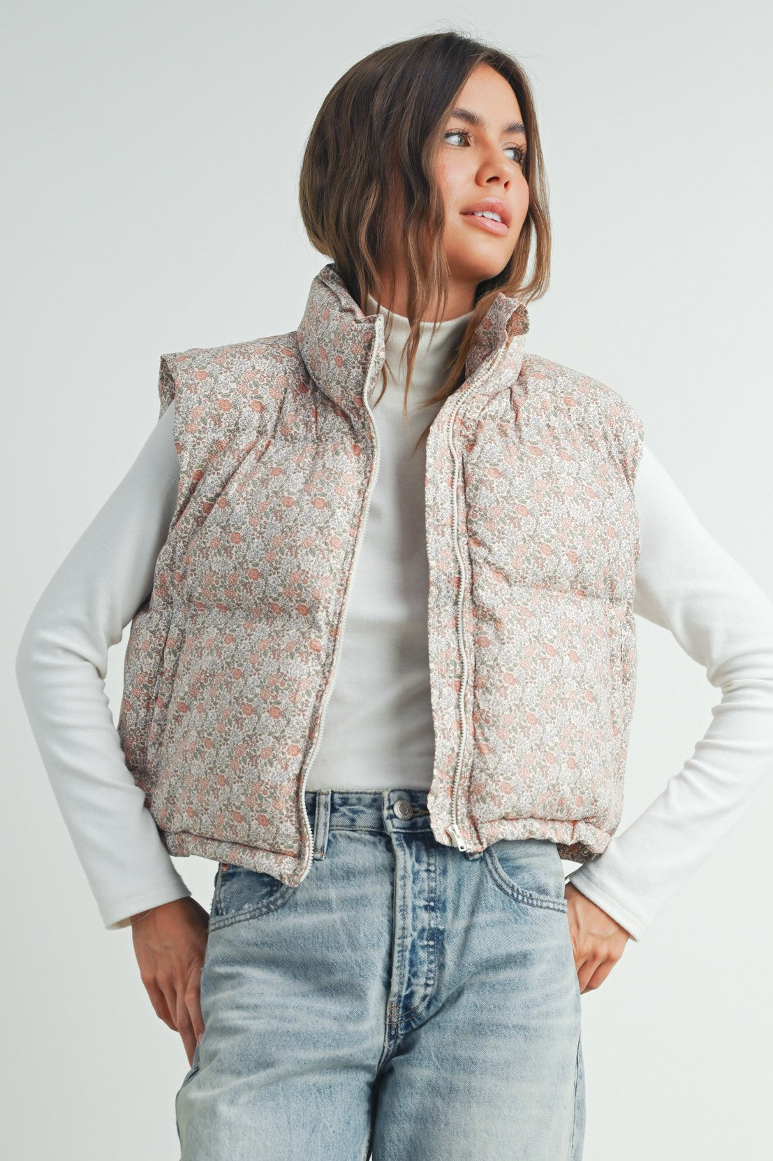 Pixie Floral Puffer Vest