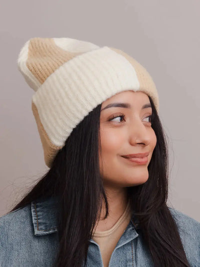 Two Tone Knitted Beanie