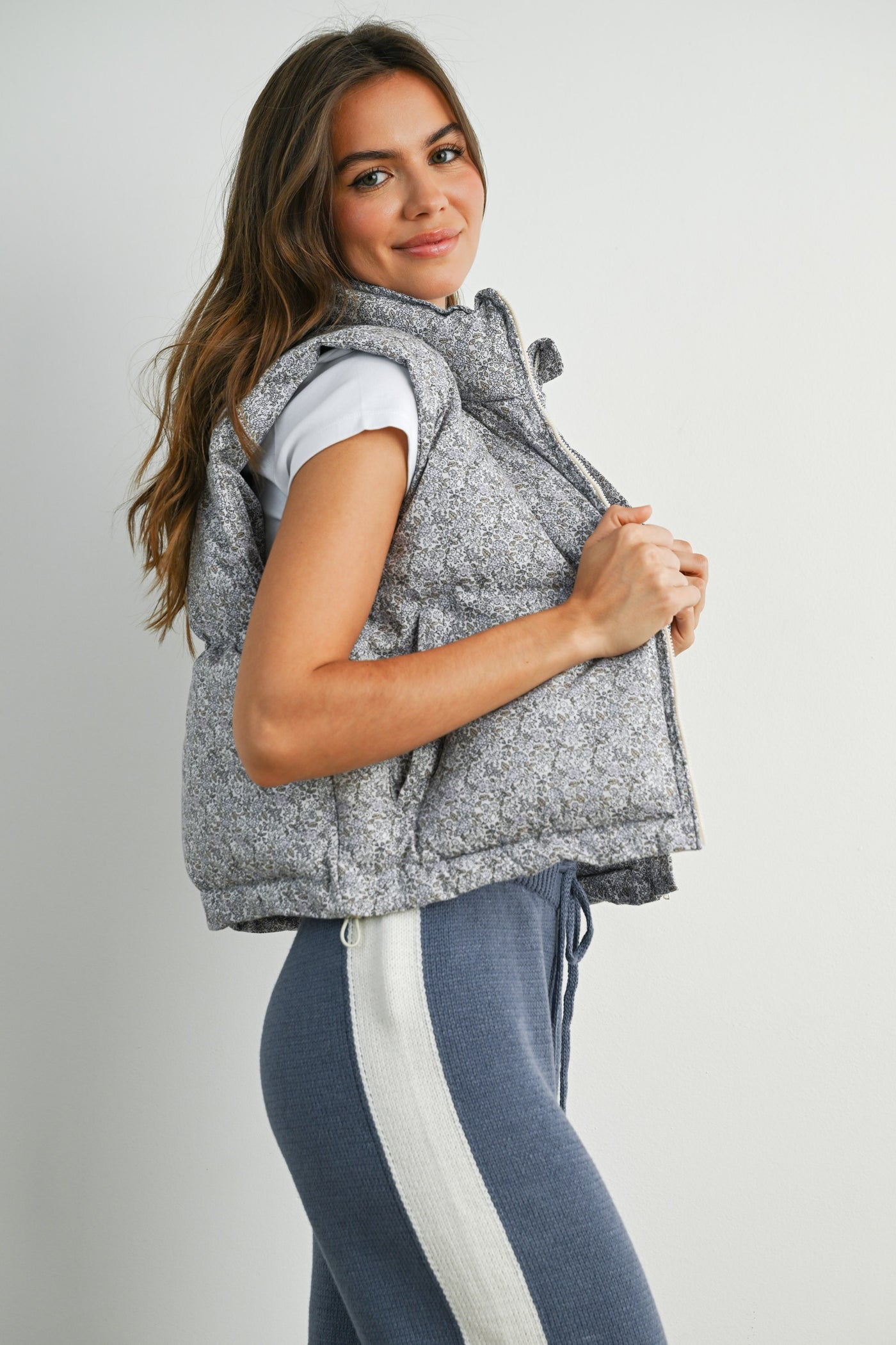 Pixie Floral Puffer Vest