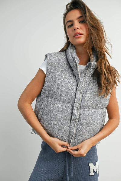 Pixie Floral Puffer Vest
