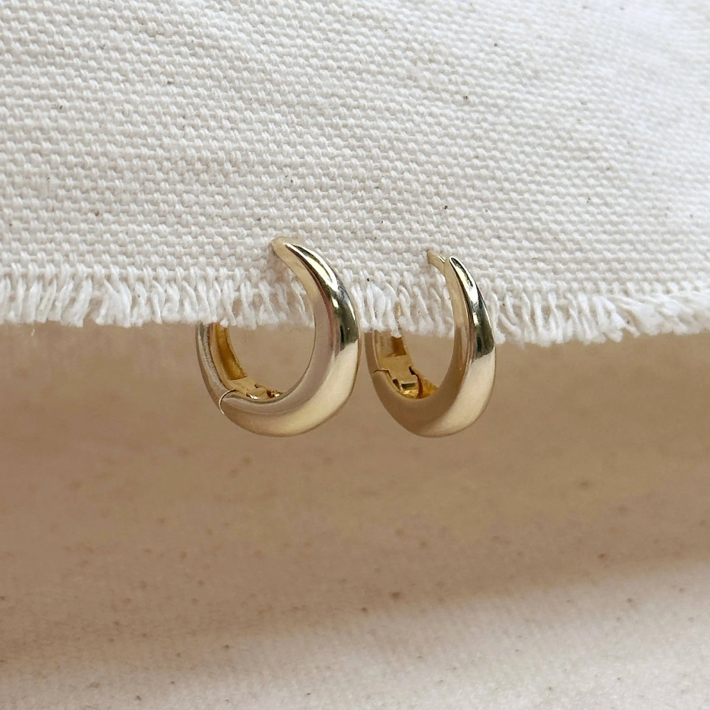 18k Gold Filled British Closure Artisan Clicker Hoop Earring GoldFi