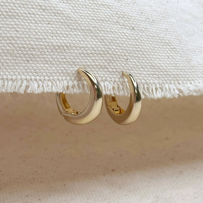 18k Gold Filled British Closure Artisan Clicker Hoop Earring GoldFi