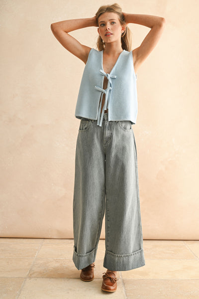 Railroad Striped Denim