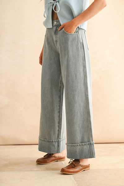 Railroad Striped Denim