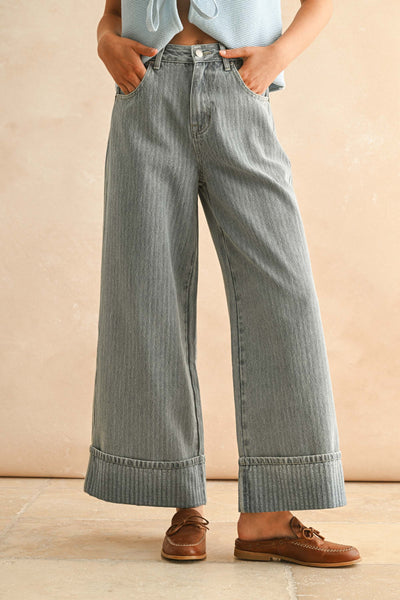 Railroad Striped Denim