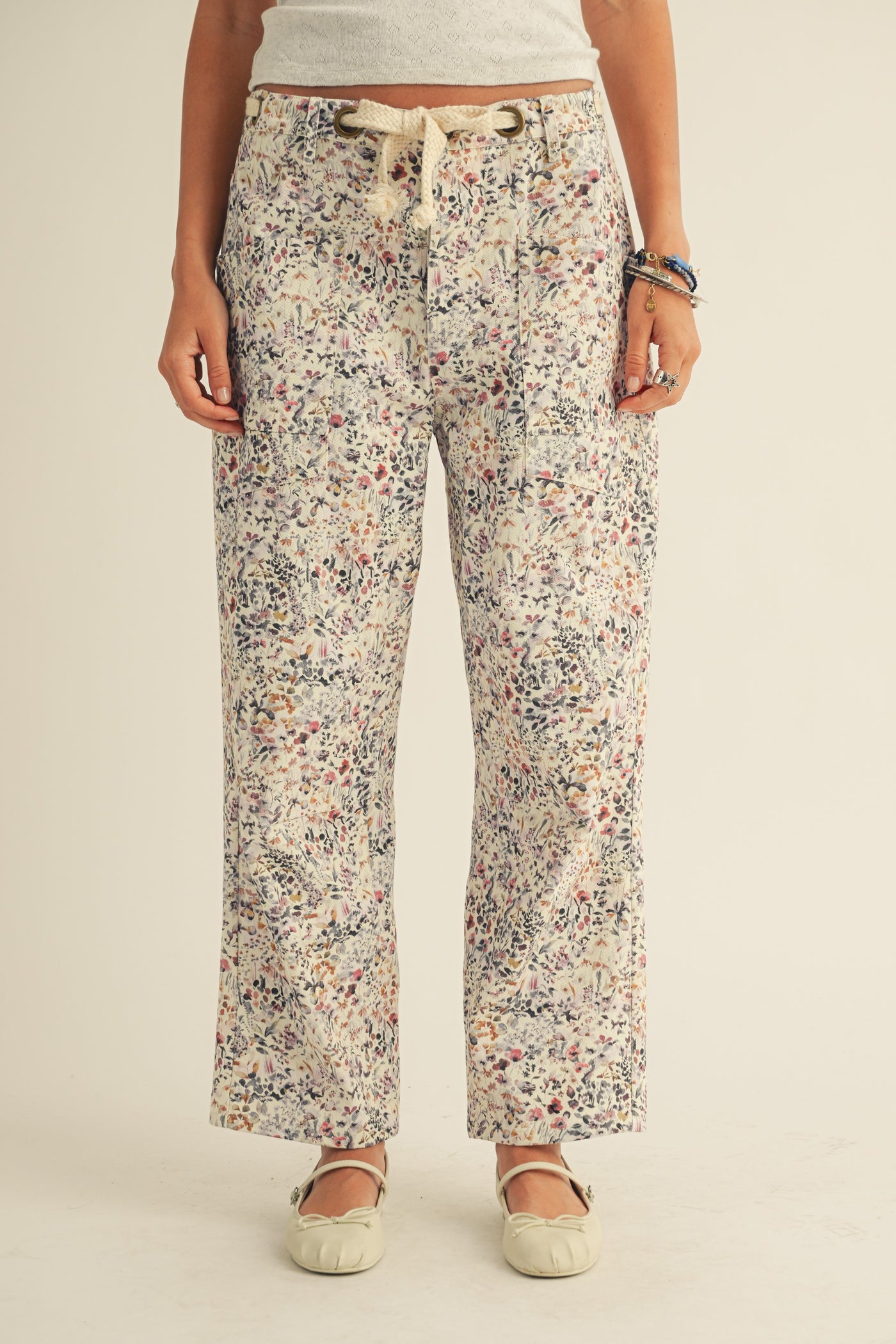 Wild Flowers Rope String Pant