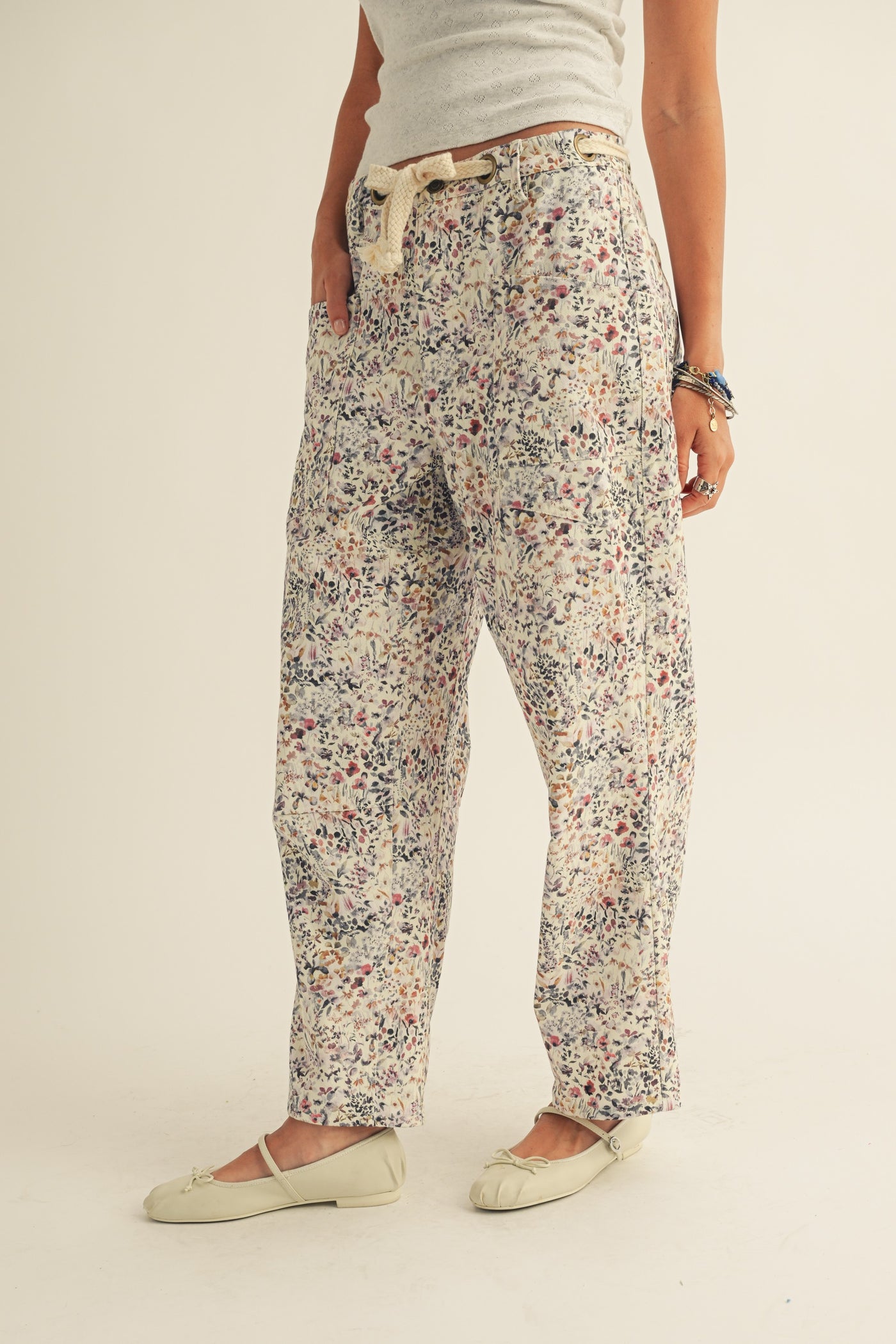 Wild Flowers Rope String Pant