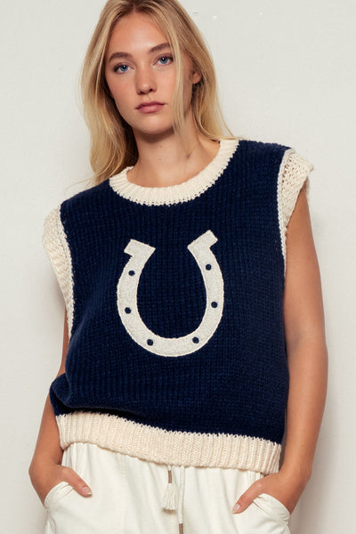Lucky Horseshoe Sweater Vest