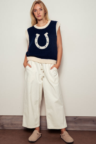 Lucky Horseshoe Sweater Vest