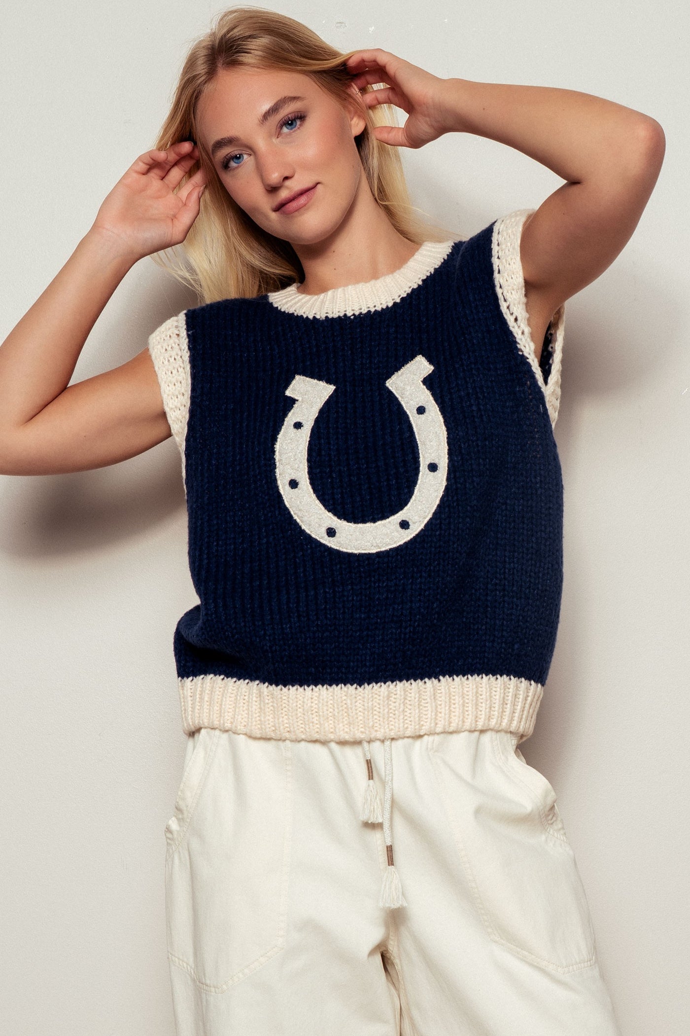 Lucky Horseshoe Sweater Vest