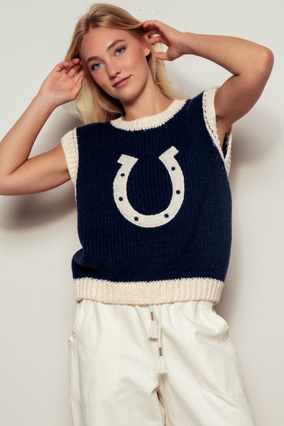 Lucky Horseshoe Sweater Vest