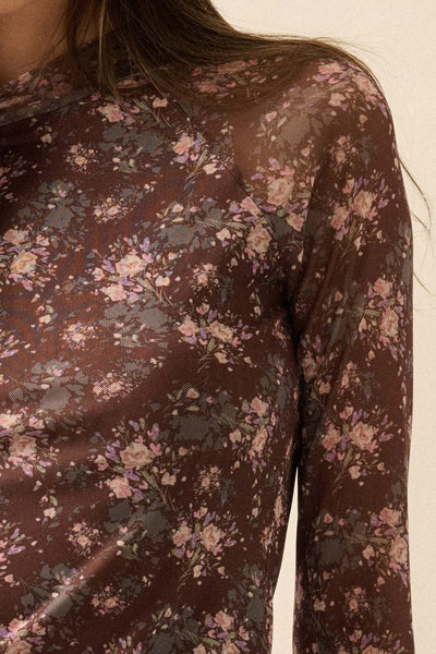 Shelby Floral Mesh Top