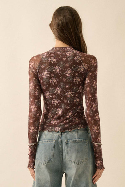 Shelby Floral Mesh Top