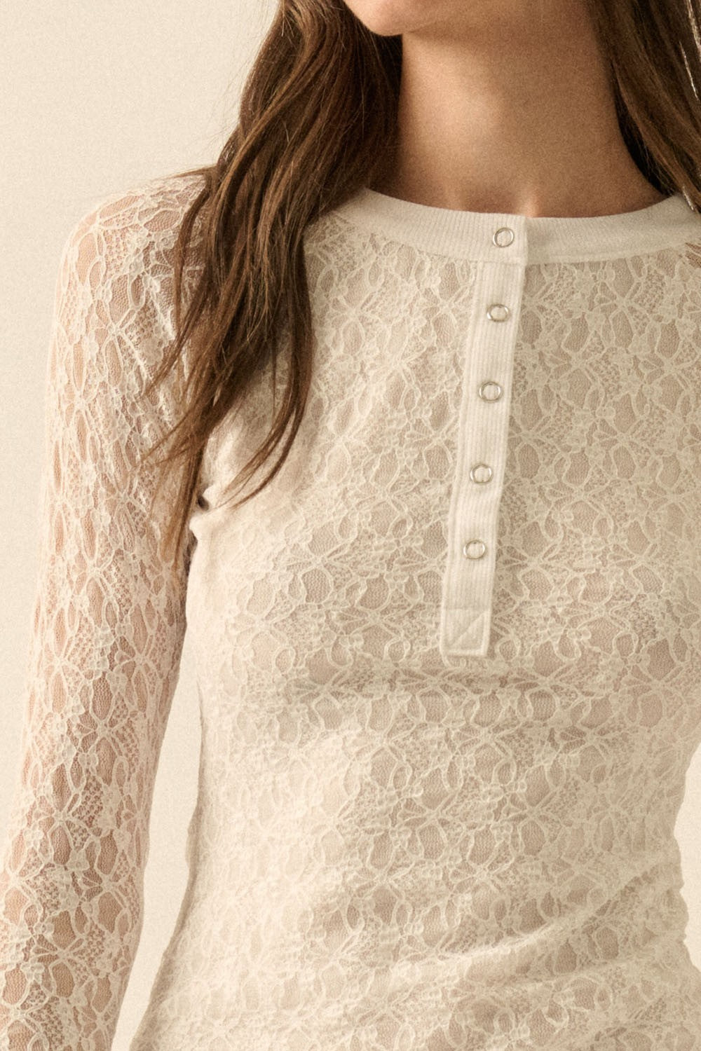 Floral Lace Raglan Top