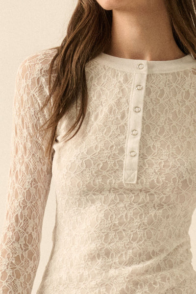 Floral Lace Raglan Top