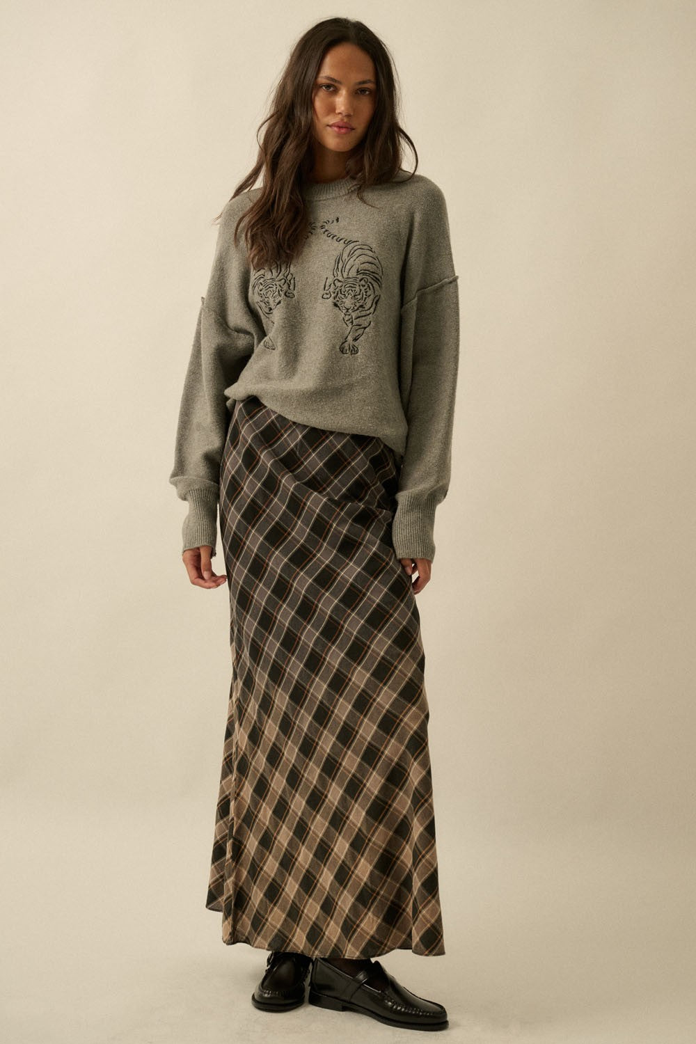 Knox Ombre Plaid Skirt