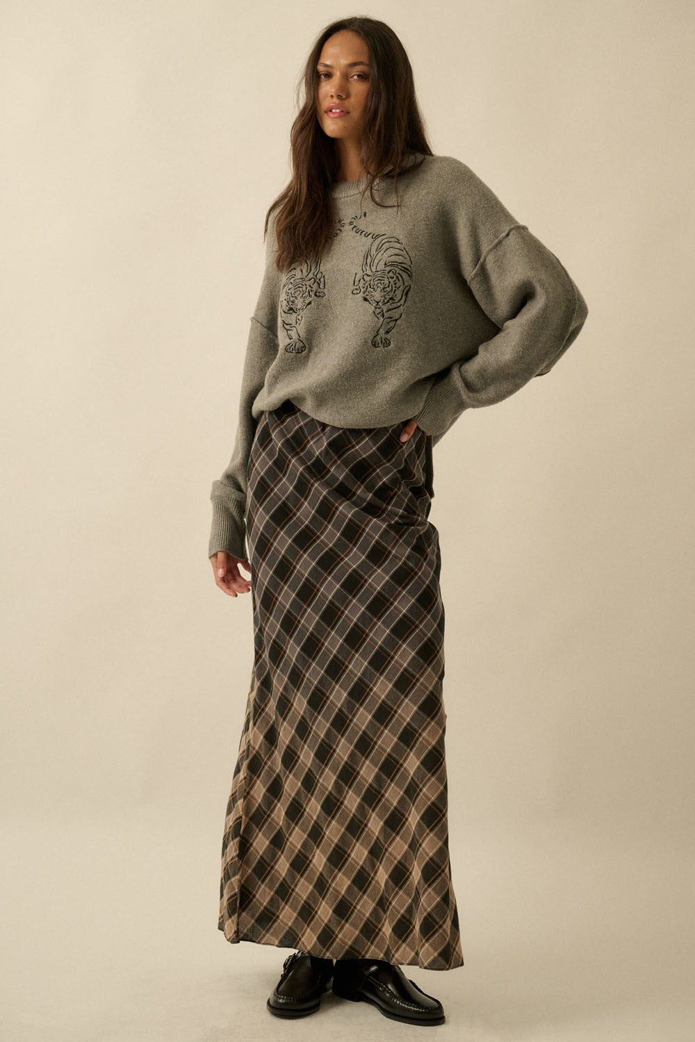 Knox Ombre Plaid Skirt