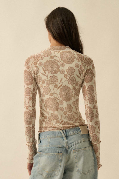 Lark Floral Mesh Top