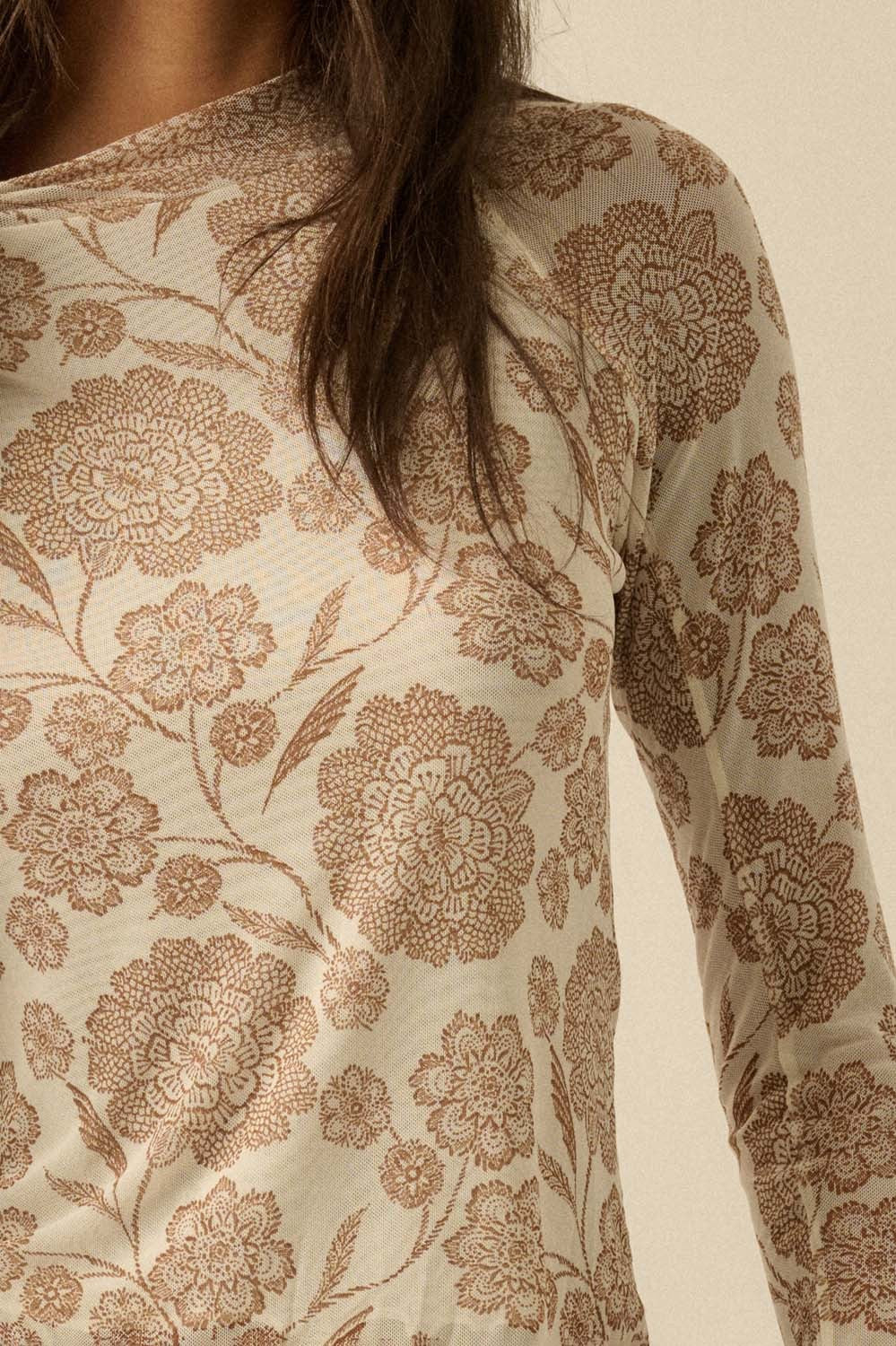 Lark Floral Mesh Top