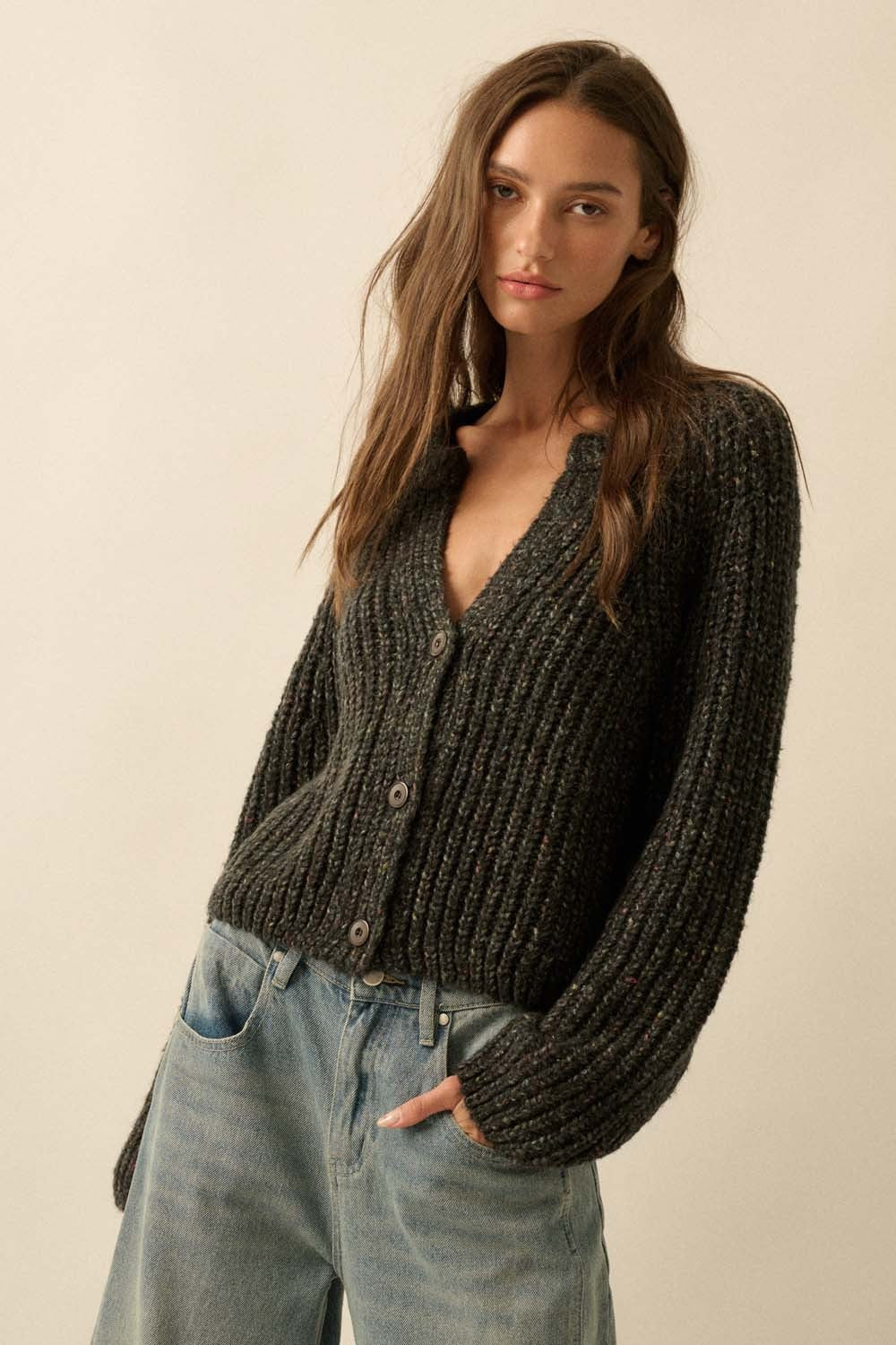 Sterling Rib Knit Cardigan