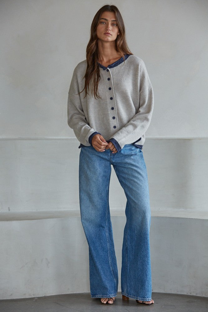 Darcie Contrast Cardigan