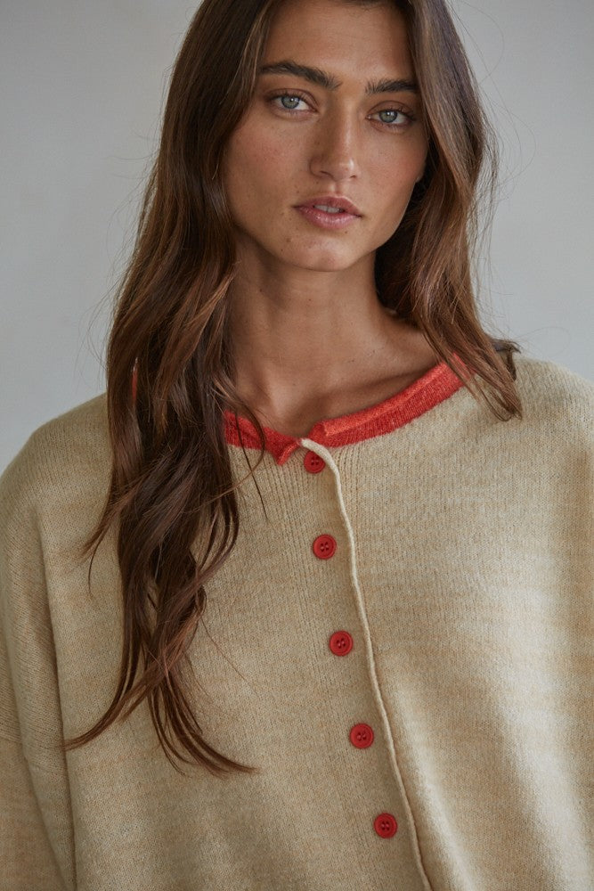 Darcie Contrast Cardigan