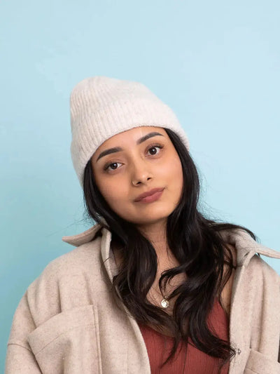 Rib Knit Cuffed Beanie