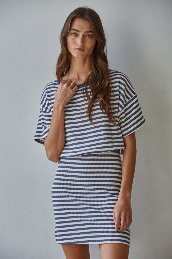 Marley Striped Mini Dress - Beloved Boutique 