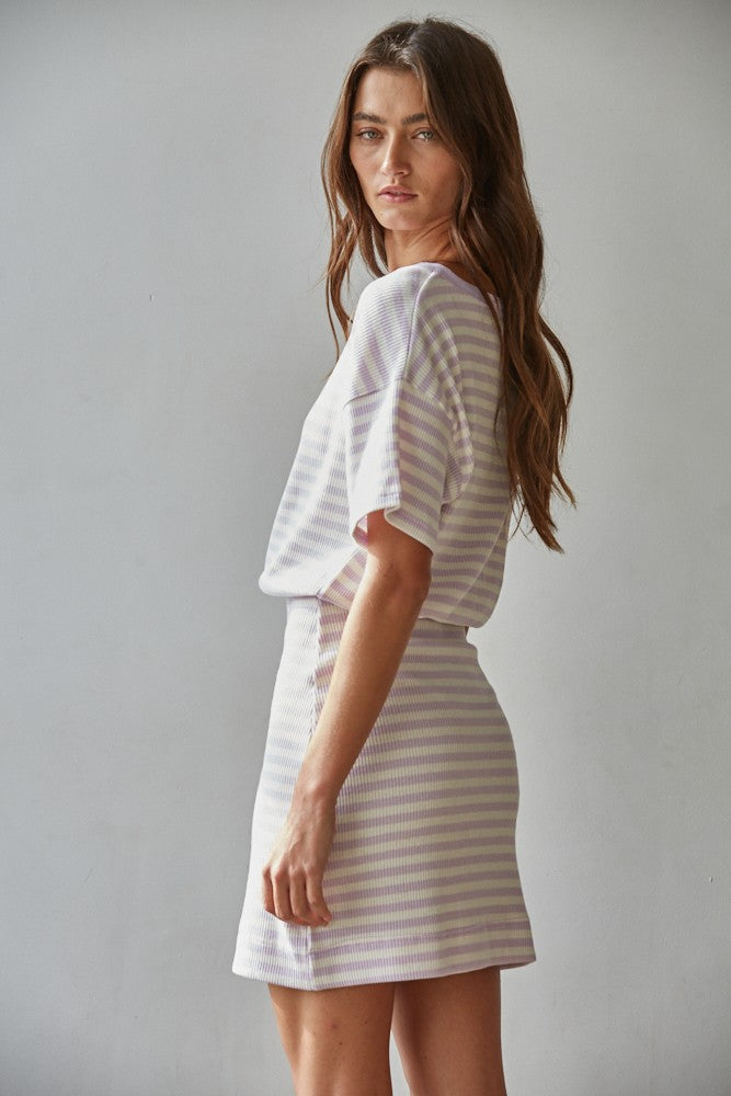 Marley Striped Mini Dress - Beloved Boutique 
