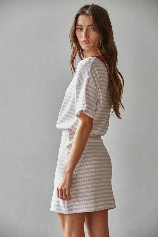 Marley Striped Mini Dress - Beloved Boutique 