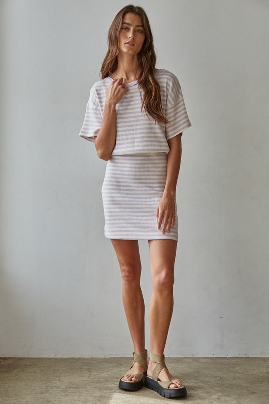 Marley Striped Mini Dress - Beloved Boutique 