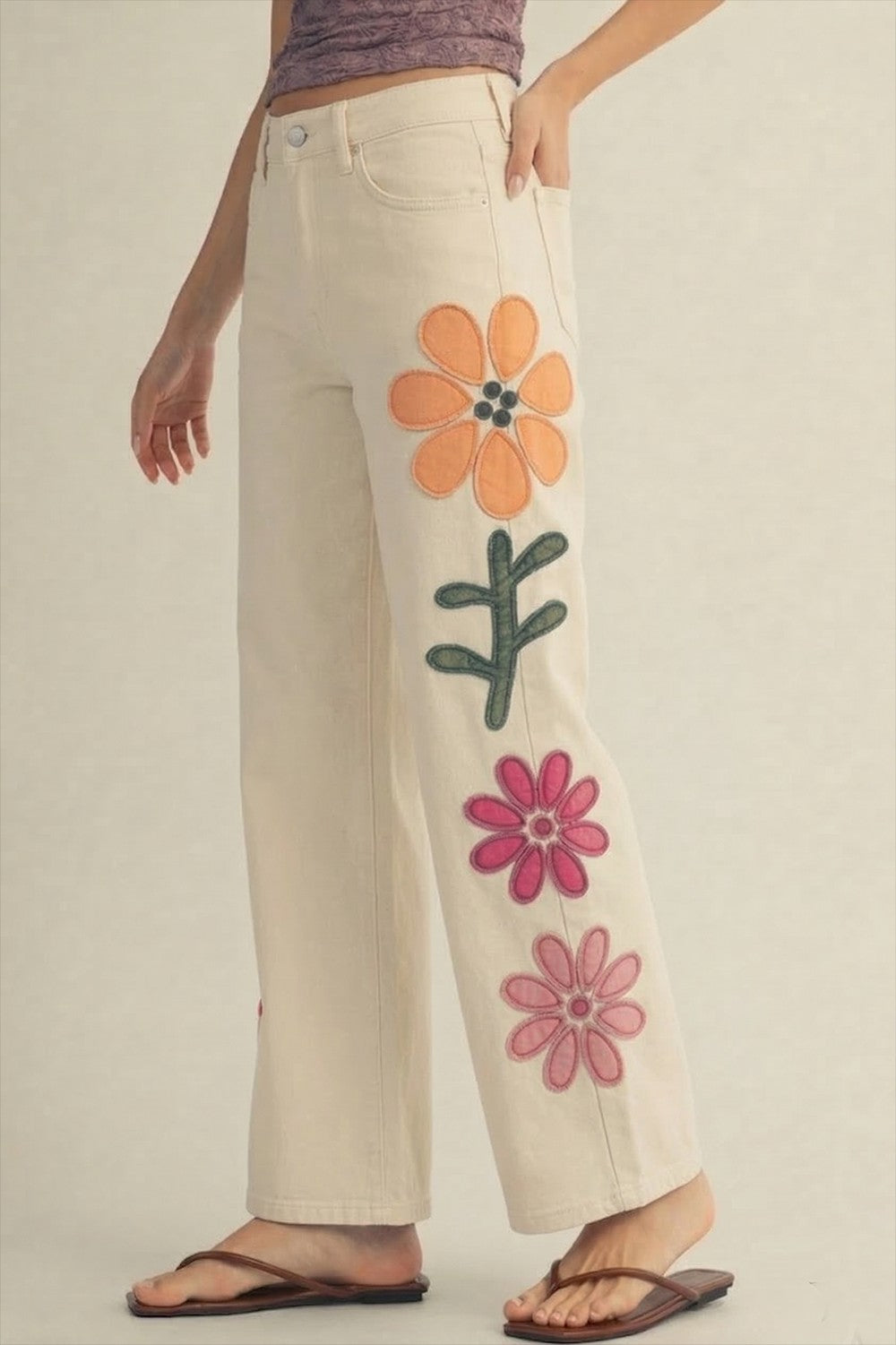 Garden Embroidered Denim