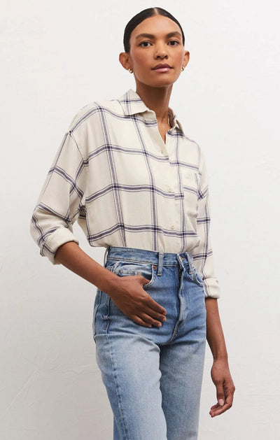River Plaid Top