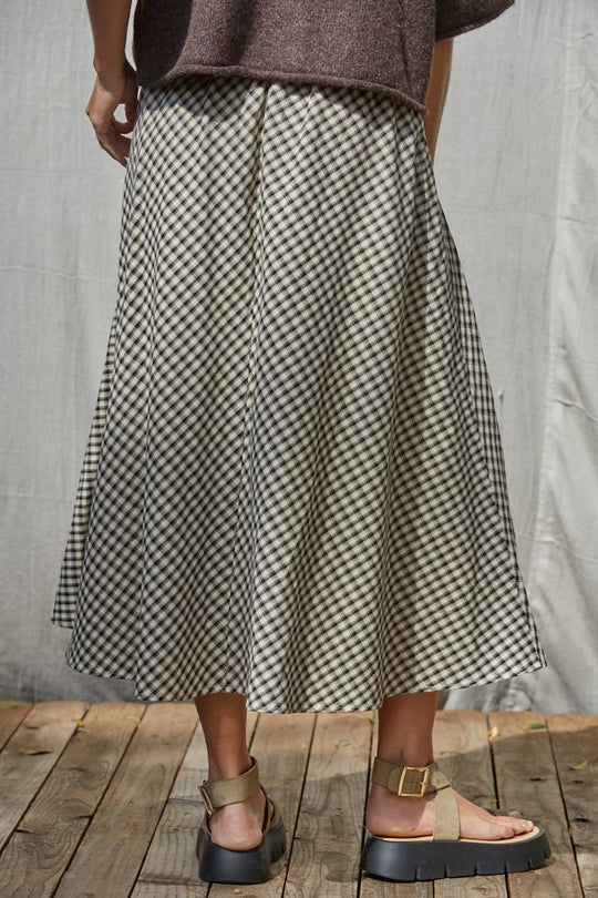 Amos Gingham Maxi Skirt