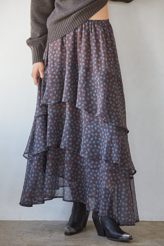 Kylo Dotted Midi Skirt