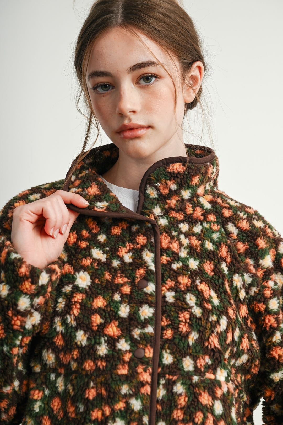 Ditsy Floral Sherpa Jacket