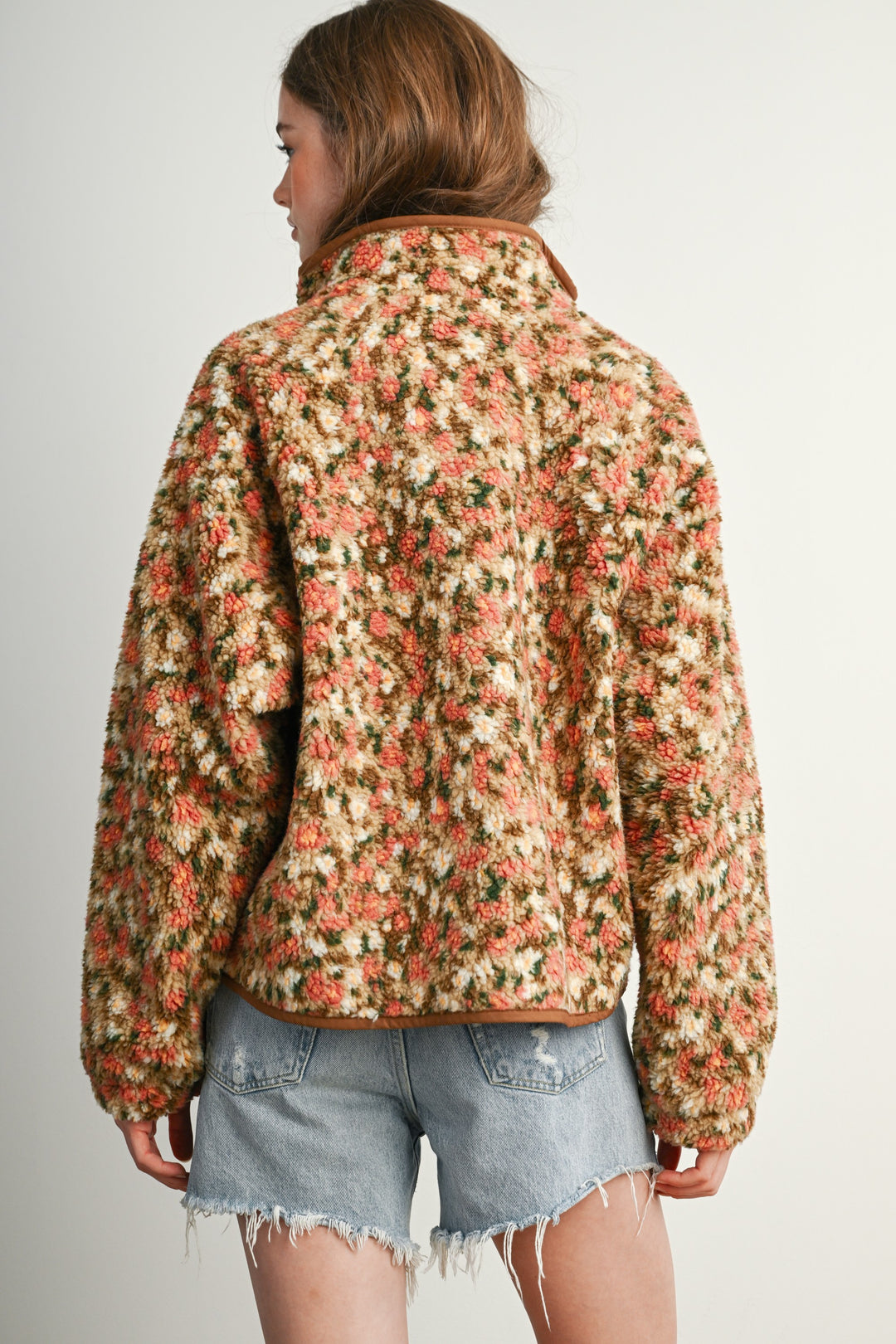 Ditsy Floral Sherpa Jacket