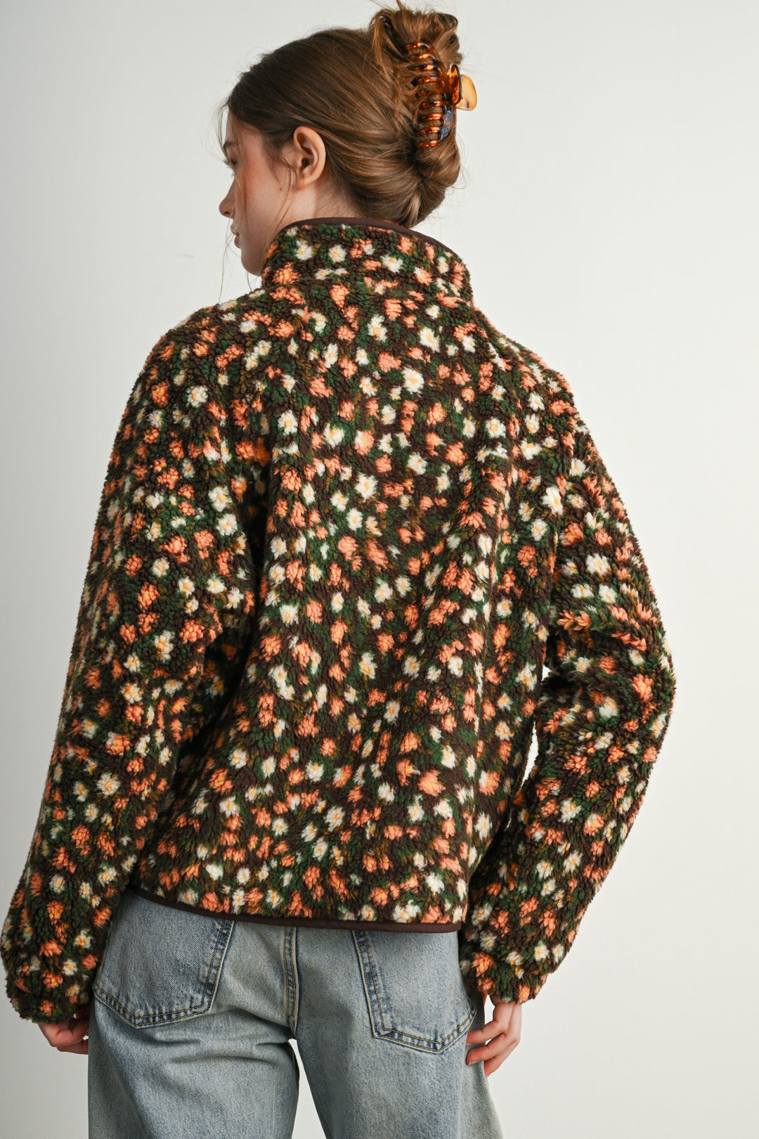Ditsy Floral Sherpa Jacket