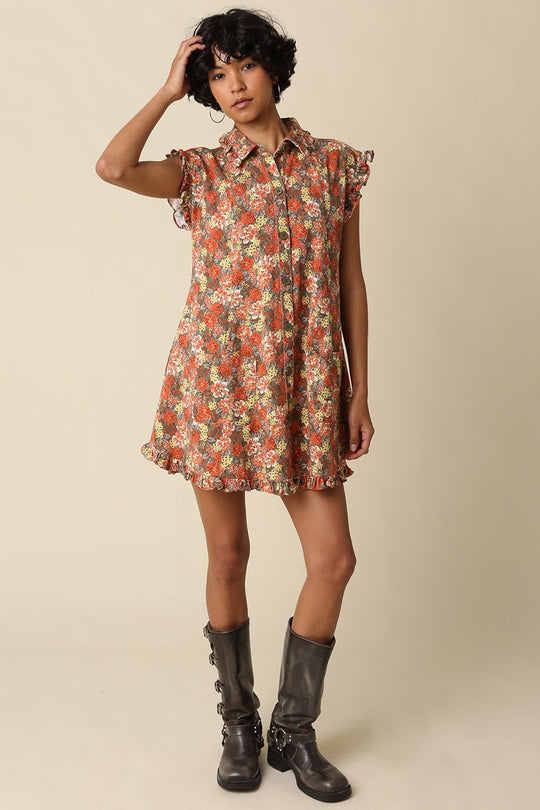 Poppy Floral Shirt Dress