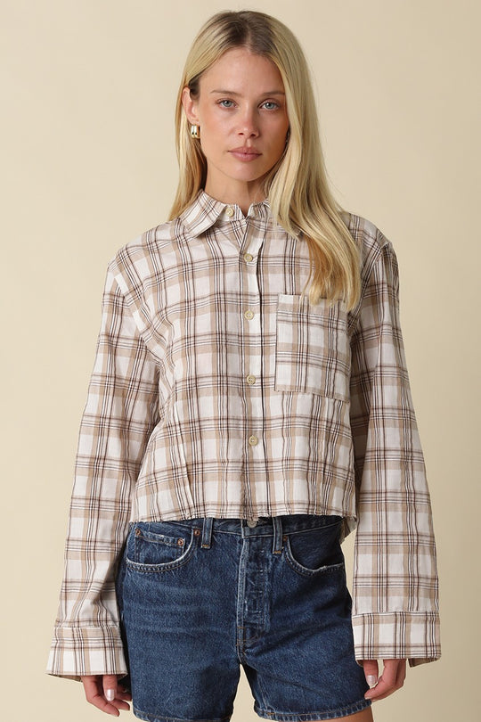 Charlee Plaid Cropped Shirt