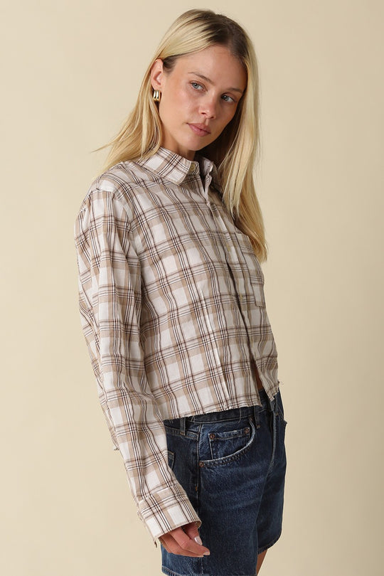 Charlee Plaid Cropped Shirt