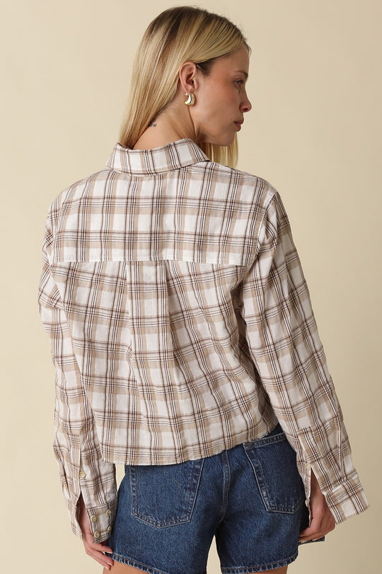 Charlee Plaid Cropped Shirt