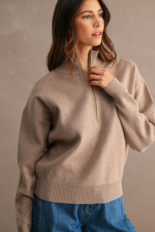 Junie Half Zip Sweater
