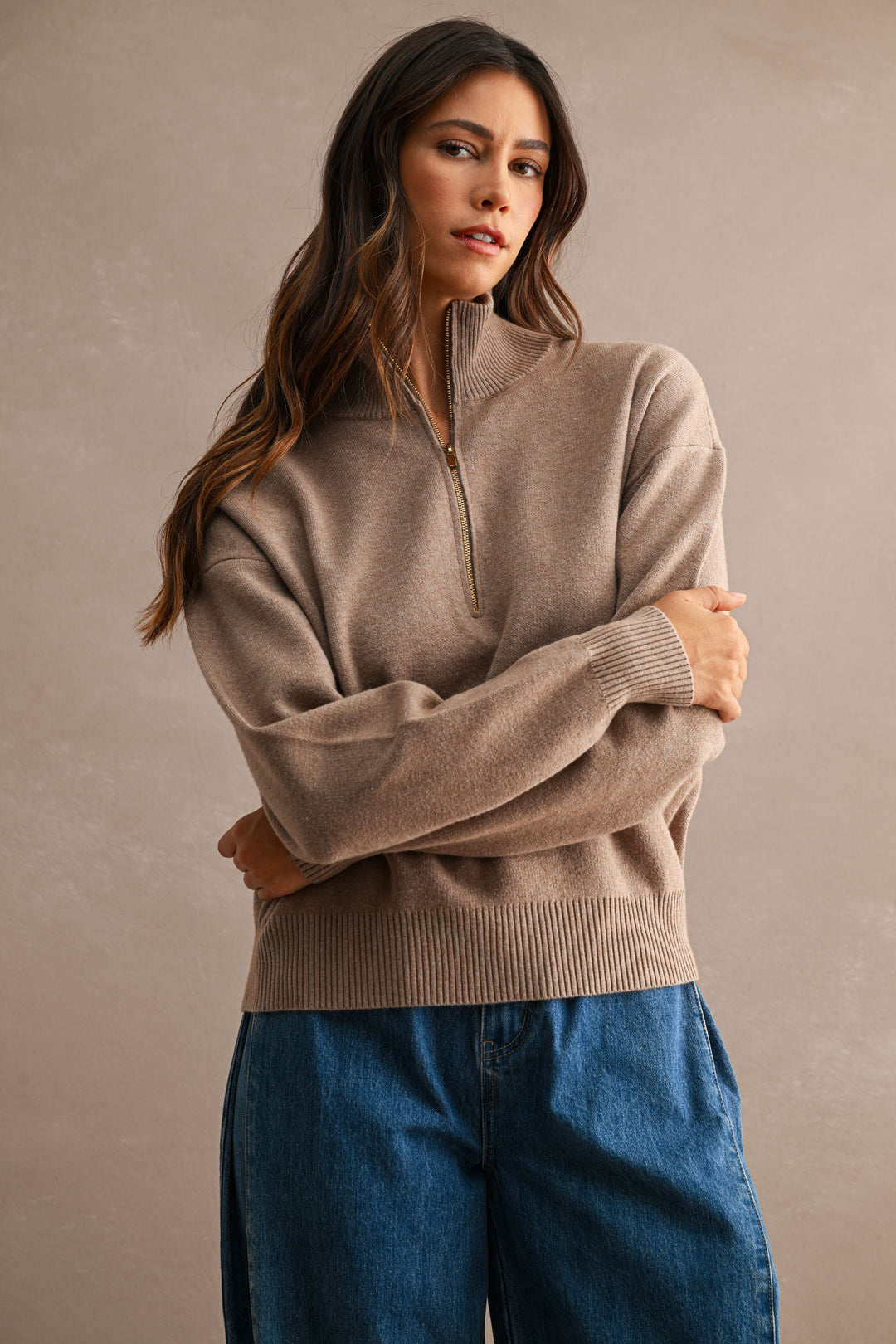Junie Half Zip Sweater