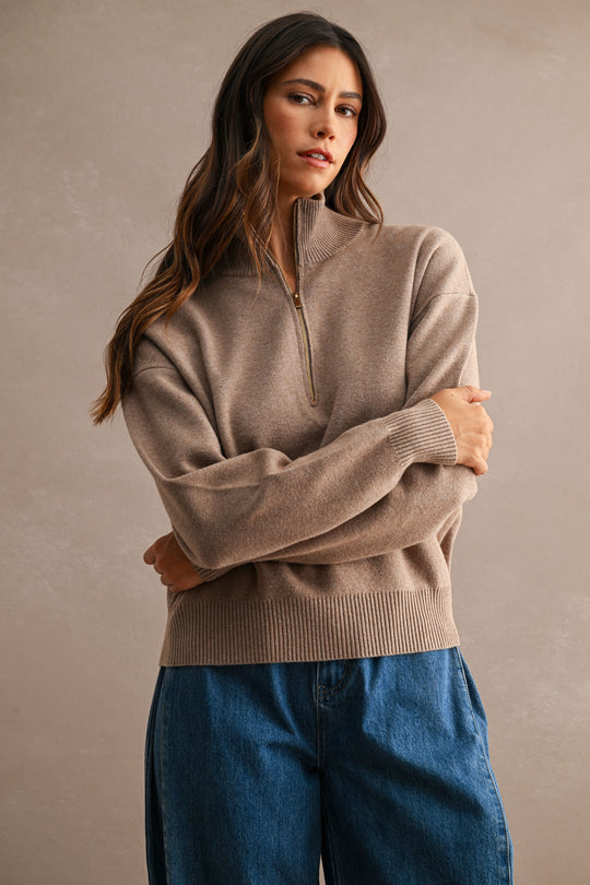 Junie Half Zip Sweater