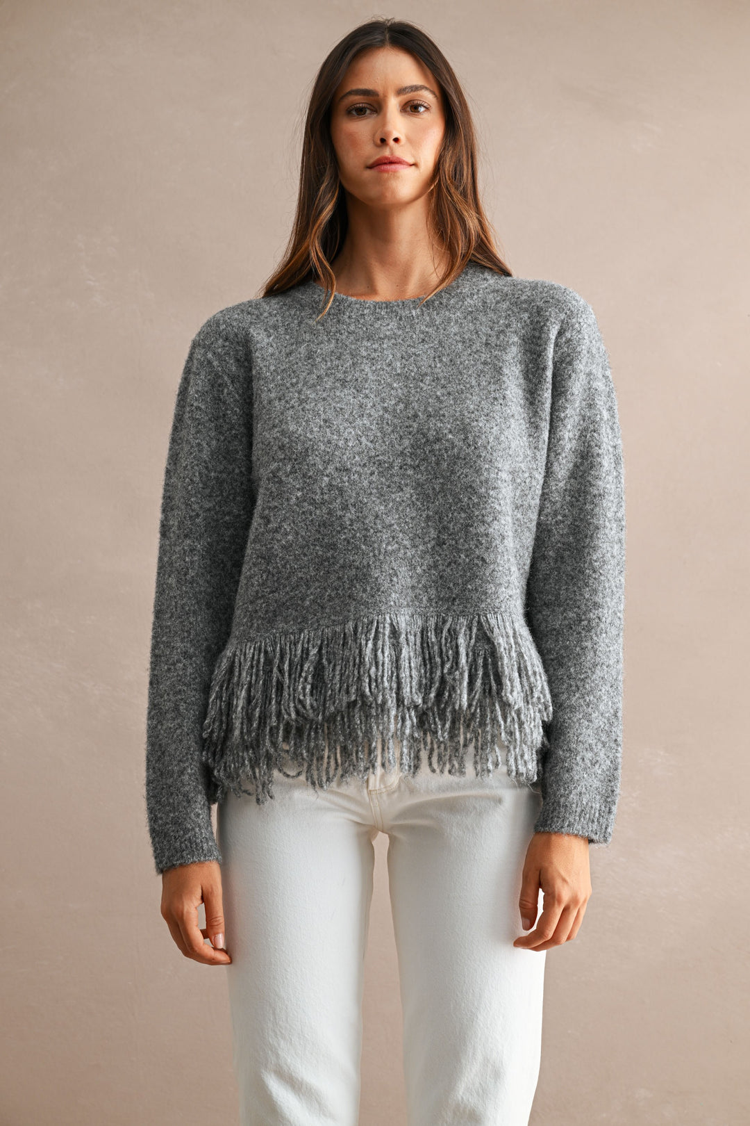 Swan Fringe Sweater