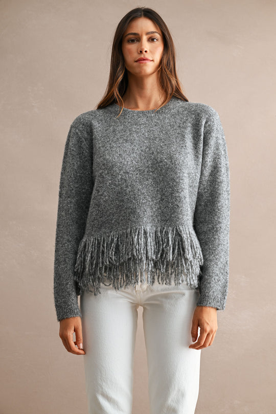 Swan Fringe Sweater