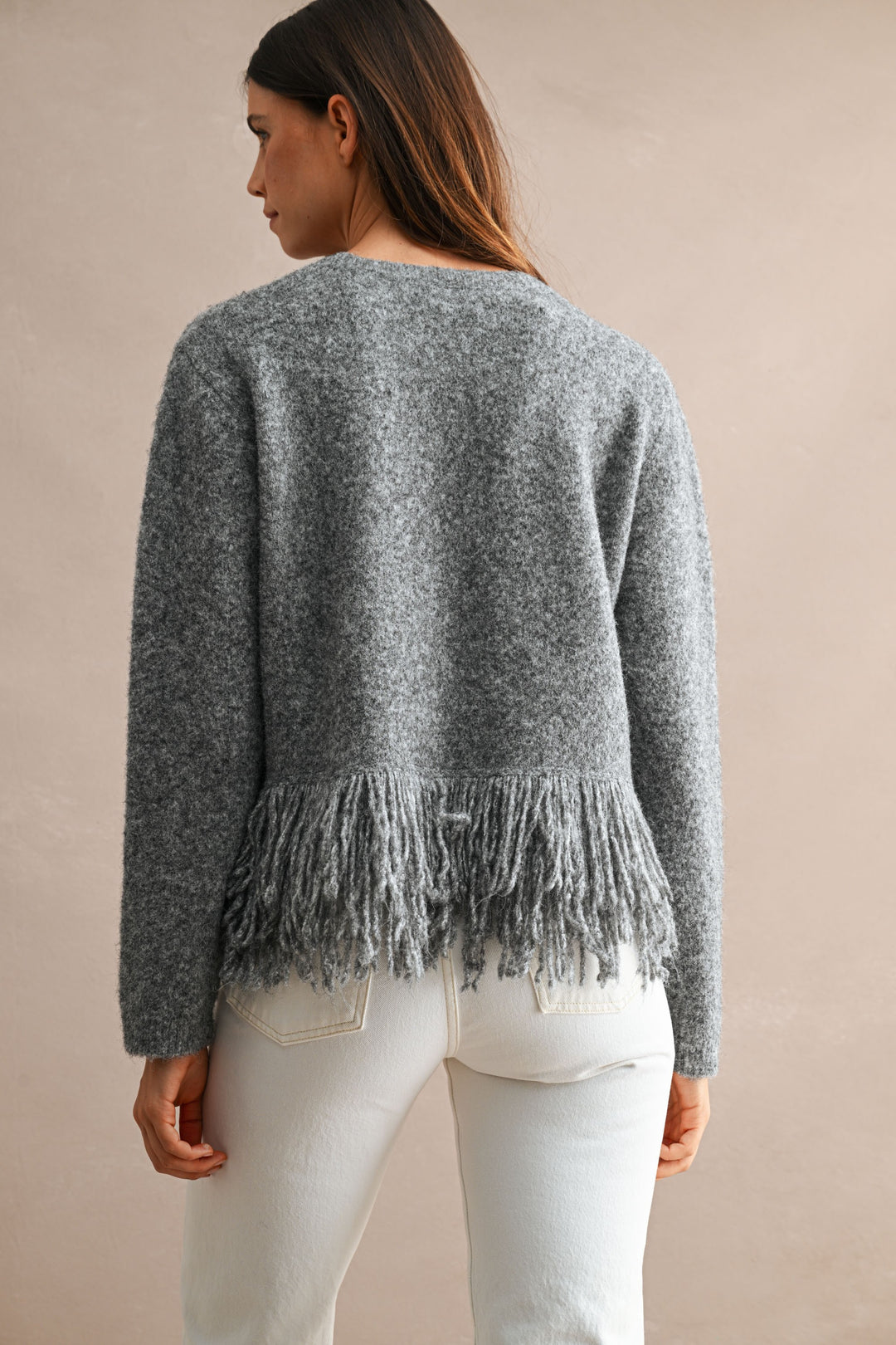 Swan Fringe Sweater