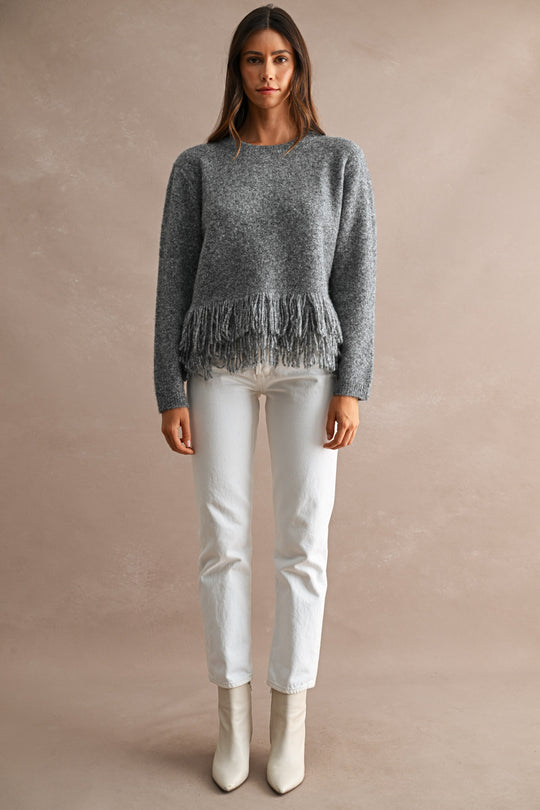 Swan Fringe Sweater